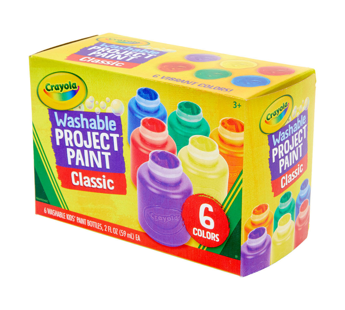 Washable Paints, 6 Count Paint Set Crayola