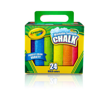 Washable Sidewalk Chalk, 24 count front view