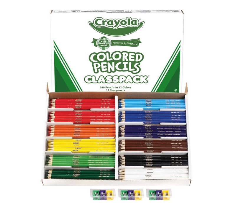 Crayola 12ct Colored Pencils, Assorted Colors, Pre-sharpened, (Case  Contains 48 Packs), Bulk School Supplies