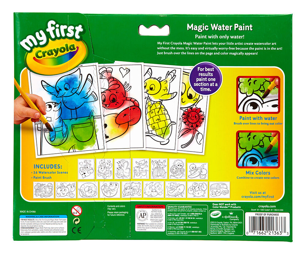 4 x A4 MAGIC PAINTING COLOURING ART BOOKS FOR CHILDREN NO MESS JUST USE WATER 