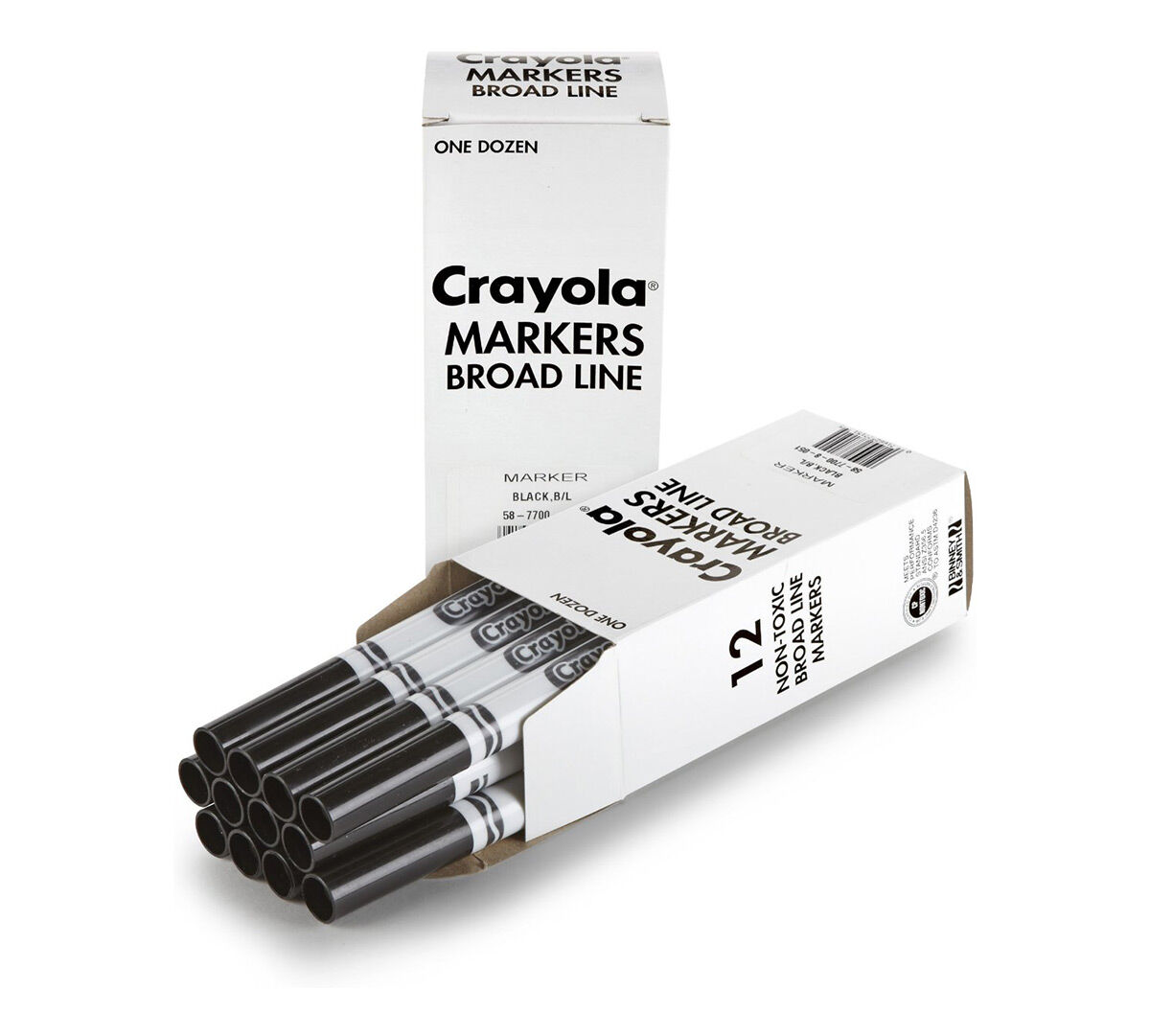 Crayola Black Markers in Bulk, 12 Count Crayola