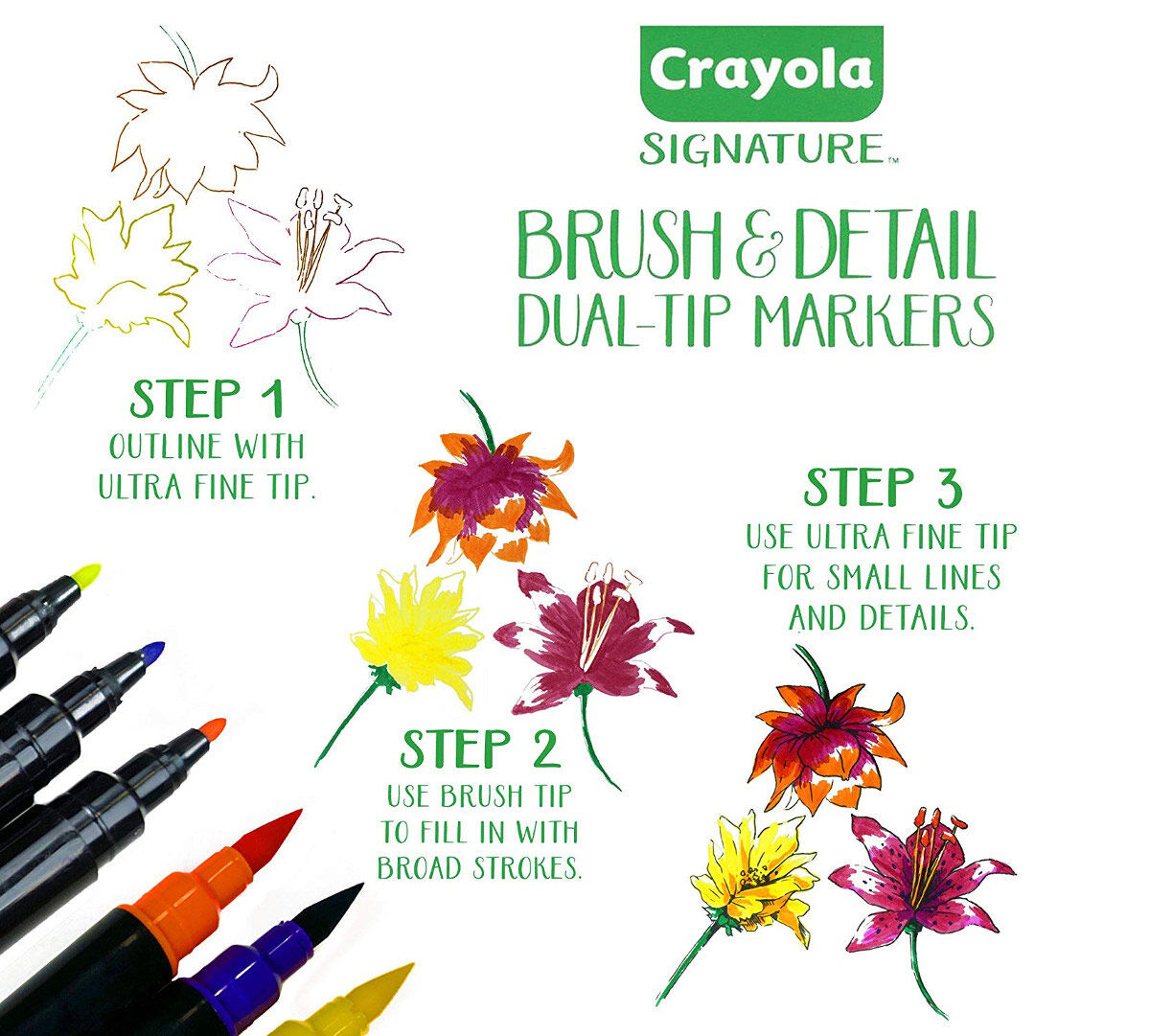 Brush Markers Dual Tip With Ultra Fine Marker Crayola Com Crayola It was being sold for $40 and i thought, nice price let's go check it out. brush markers dual tip with ultra fine marker crayola com crayola