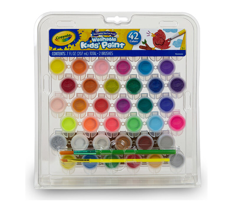 Crayola Kids' Paint; 42-count Set; 7 Paint Pot Strips (6 colors on