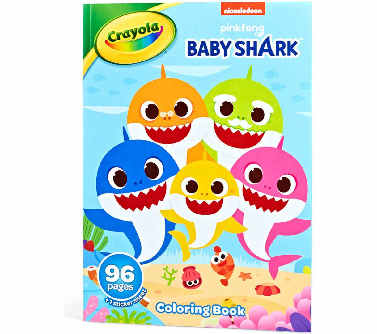 Baby Shark Coloring Book & Sticker Sheet - 96 Pages | Crayola