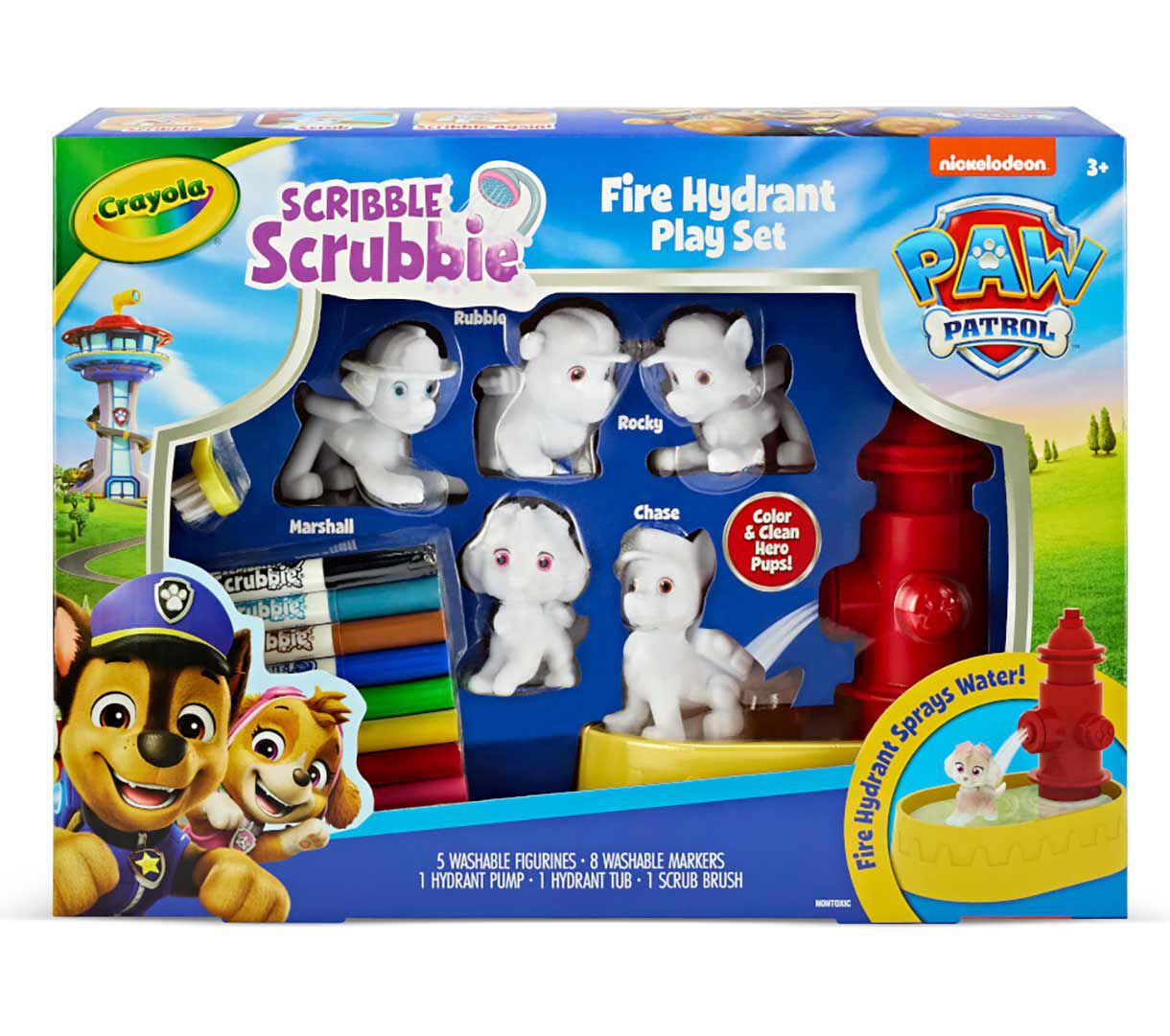 Scribble Scrubbie PAW Patrol Fire Hydrant Playset front view