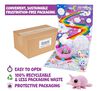 Scribble Scrubbie Peculiar Pets Rainbow Tub Set convenient, sustainable, frustration-free packaging. Easy to open. 100% recycleable and less packaging waste, protective packaging.
