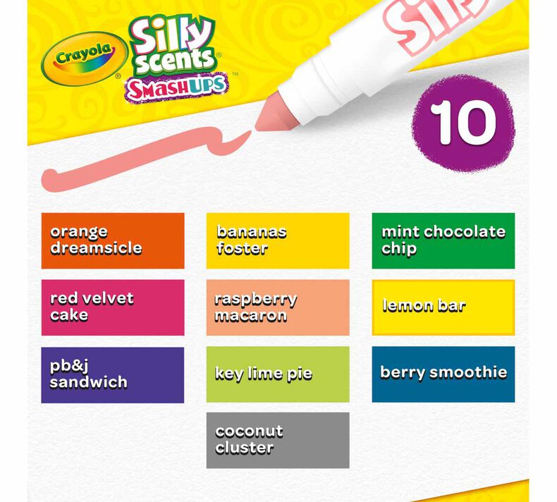 Silly Scents Sweet Smashups, 10 ct Broad Line Markers