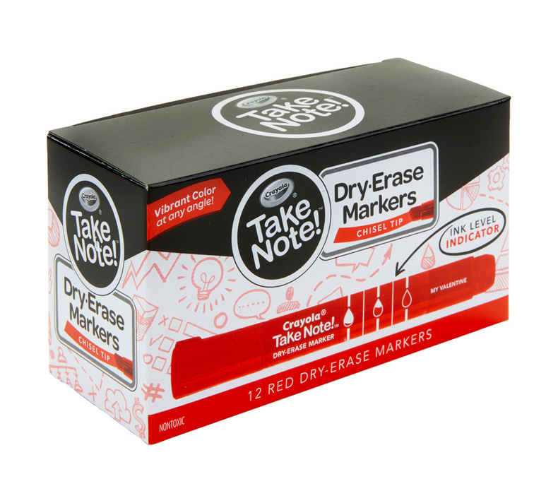 Take Note Red Dry Erase Markers, 12 Count