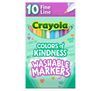 Crayola Colors of Kindness Washable Fine Tip Markers, 10 count front view.