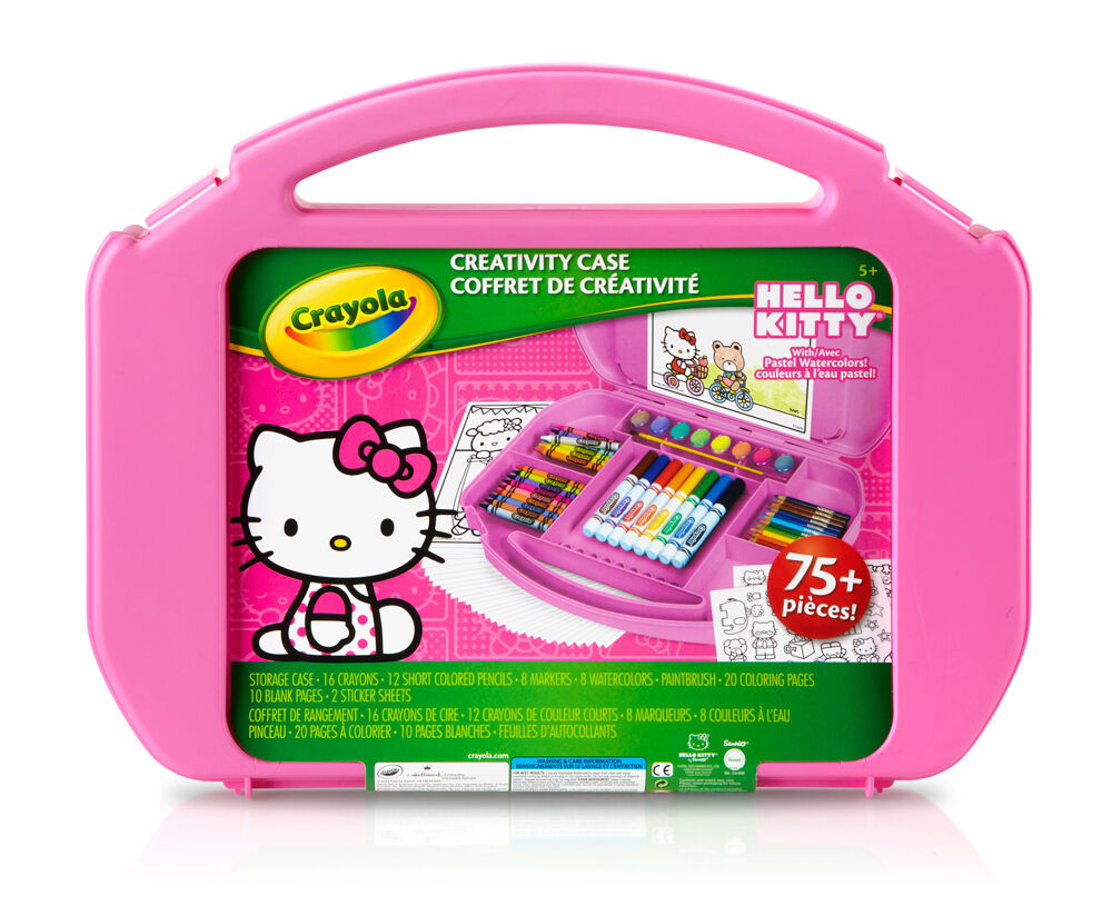 75 Piece Creativity Case Hello Kitty Crayola