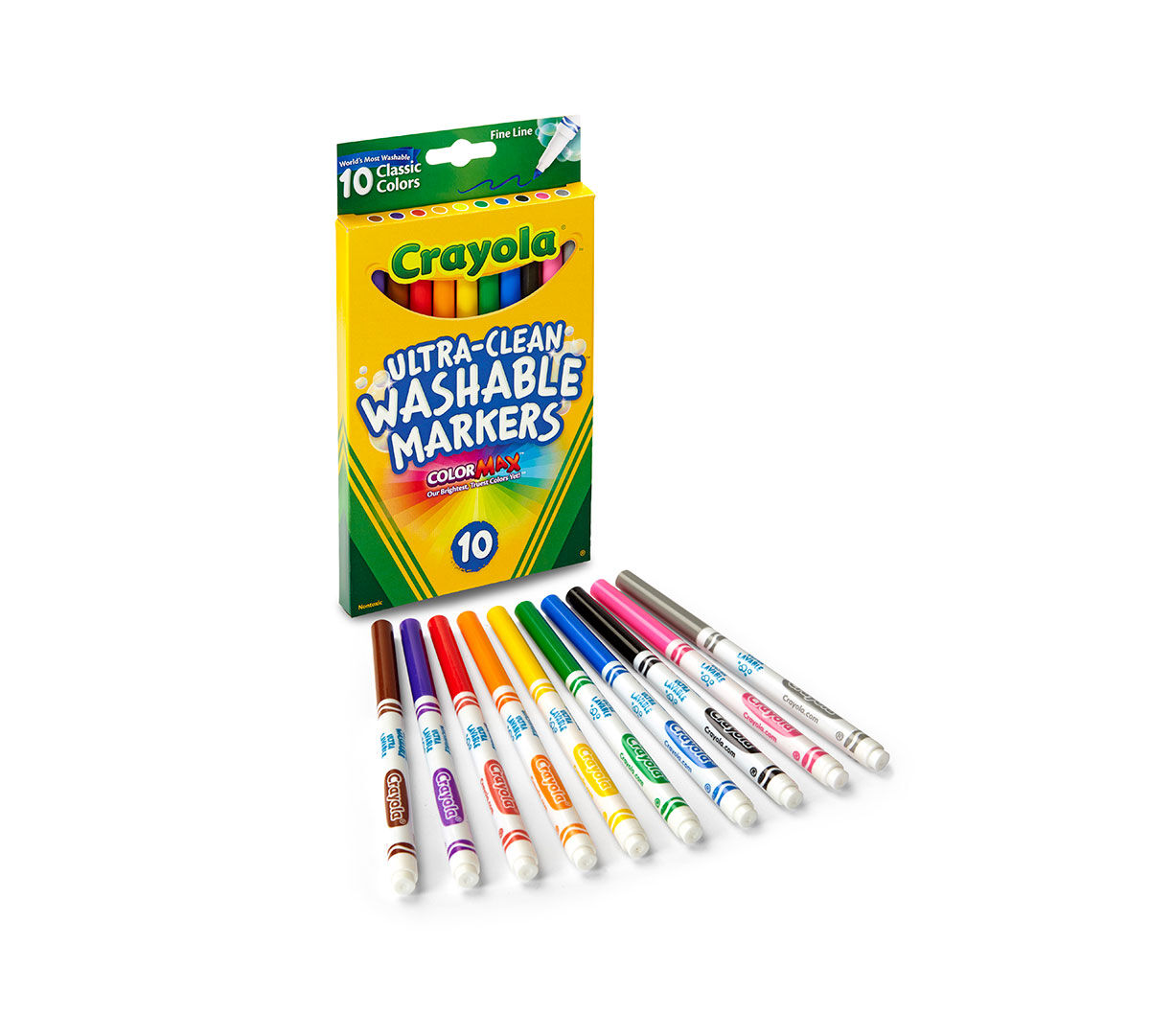 Crayola Ultraclean Fineline Classic Markers 3-Pack 10 Count