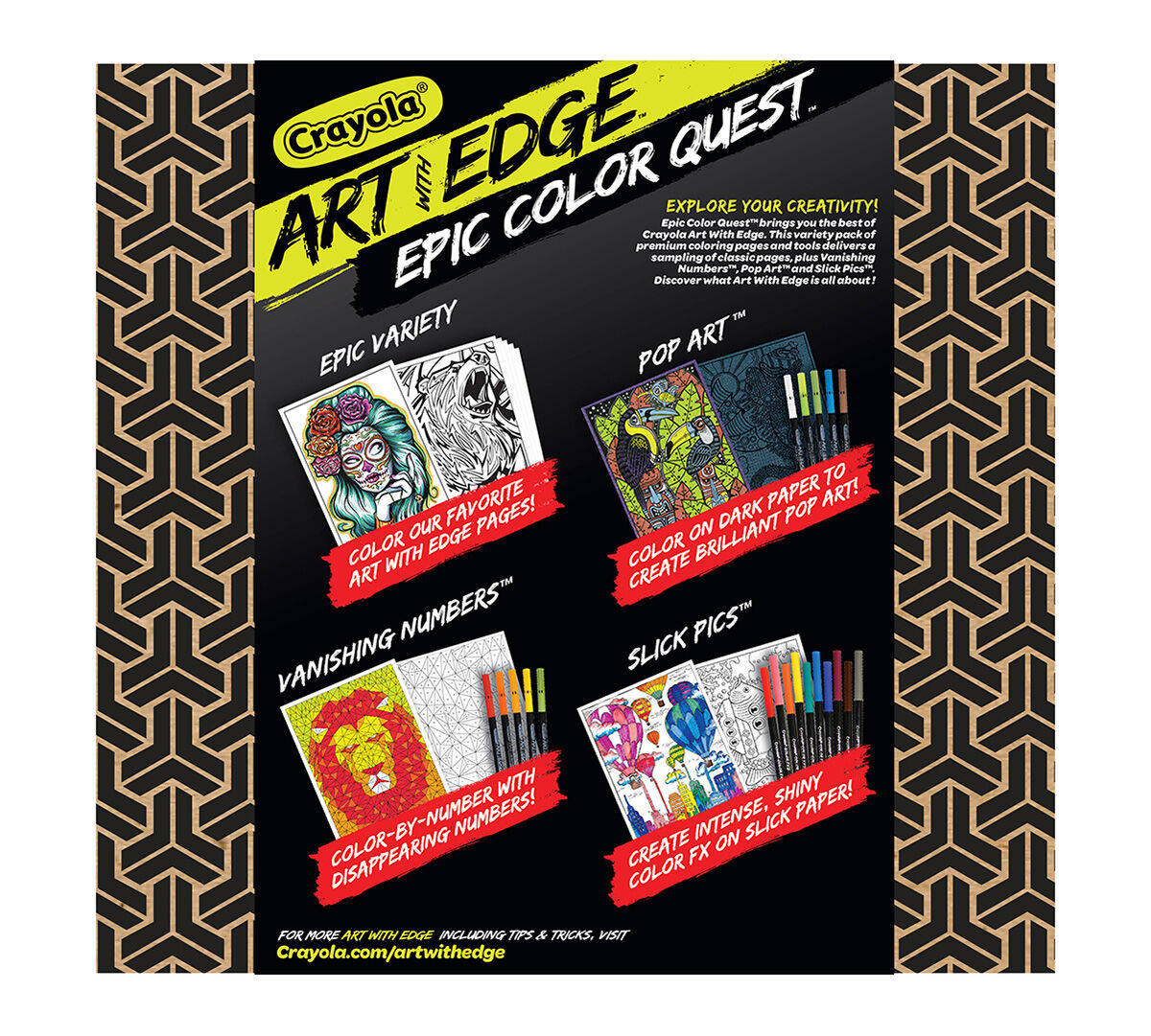 crayola art with edge epic color quest awe sampler art activities