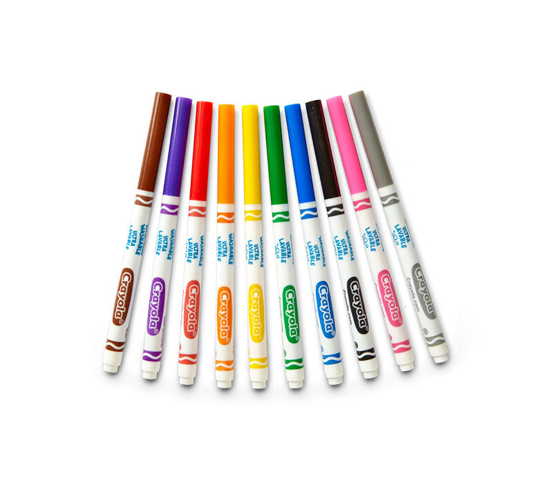 Crayola Fine Tip Markers, 10 Pack Classic Colors