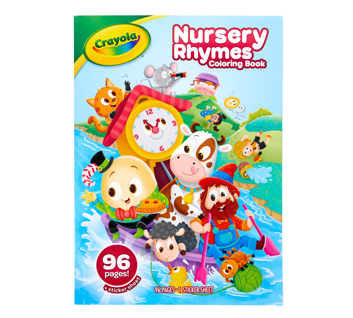 4 Nursery Rhyme Coloring Read and Sing Along Books with Stickers 