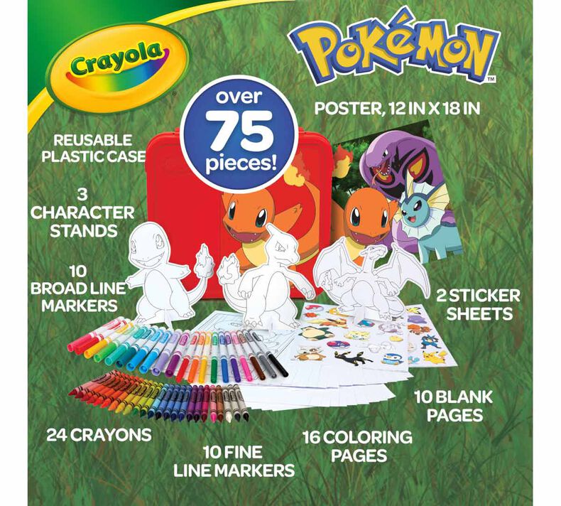 Crayola - Malette inspiration artisitque Pokémon, 115 mcx, Fr