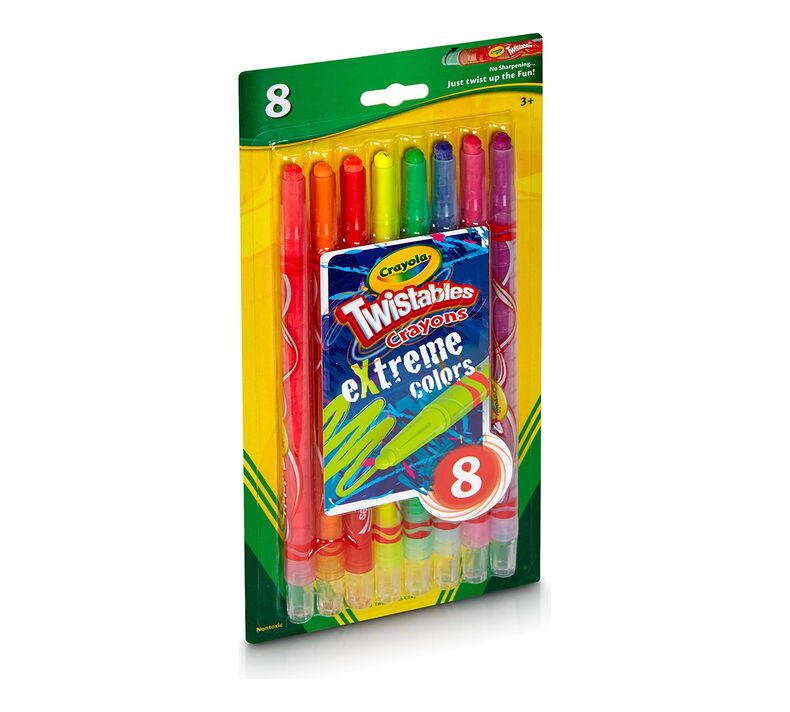 eXtreme colors Twistable Crayons 8 ct