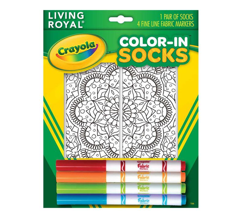Crayola Color In Socks Mandala Pattern