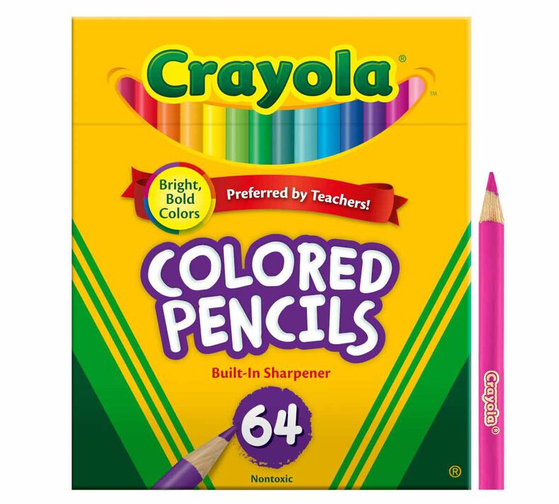 Short Colored Pencils, 64 Count