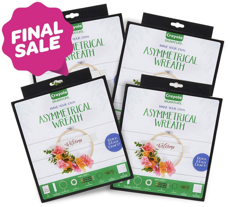 Group Pack of 4 individual Signature Asymmetrical Wreath Craft Kits