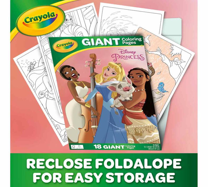 Crayola Coloring Pages, Giant, Disney Princess