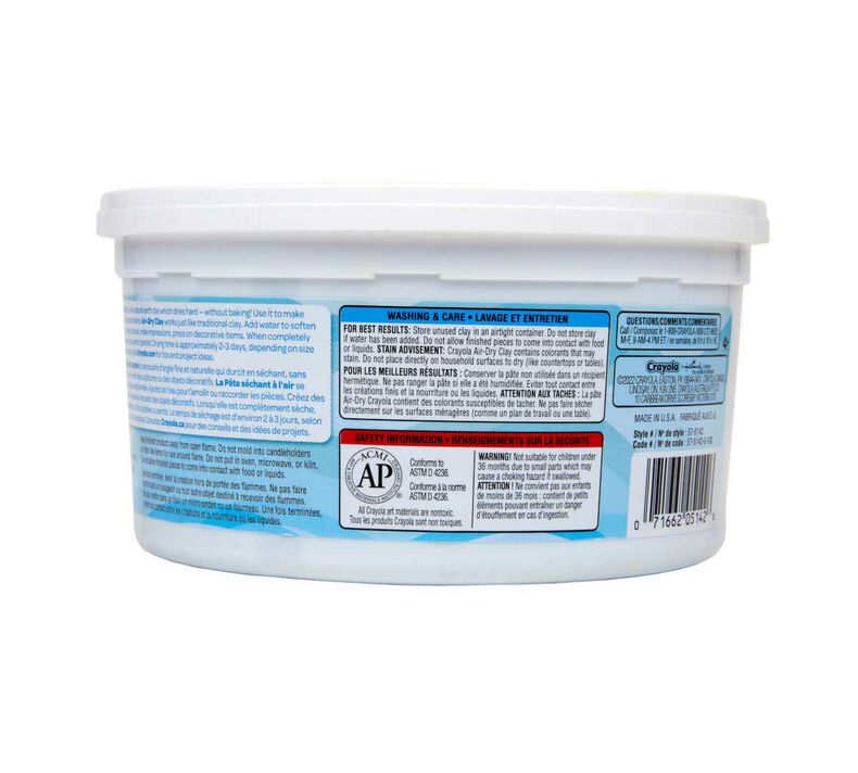 Air Dry Clay, Blue, 2.5 lb. Resealable Bucket