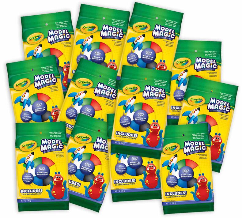 Model Magic Craft Pack Bulk Case, 12 Individual Boxes, 6 Colors Each