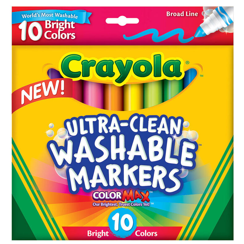 Ultra-Clean Markers, Broad Line, Bright, 10 ct.