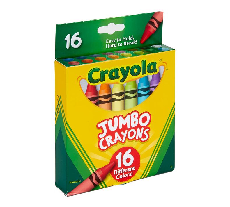  Crayola Jumbo Crayons Bulk, 6 Sets of 16 Large Crayons