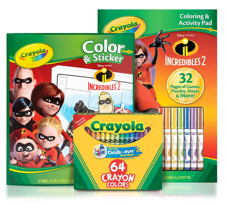 The Incredibles 2 Coloring Pages, Stickers & Activities
