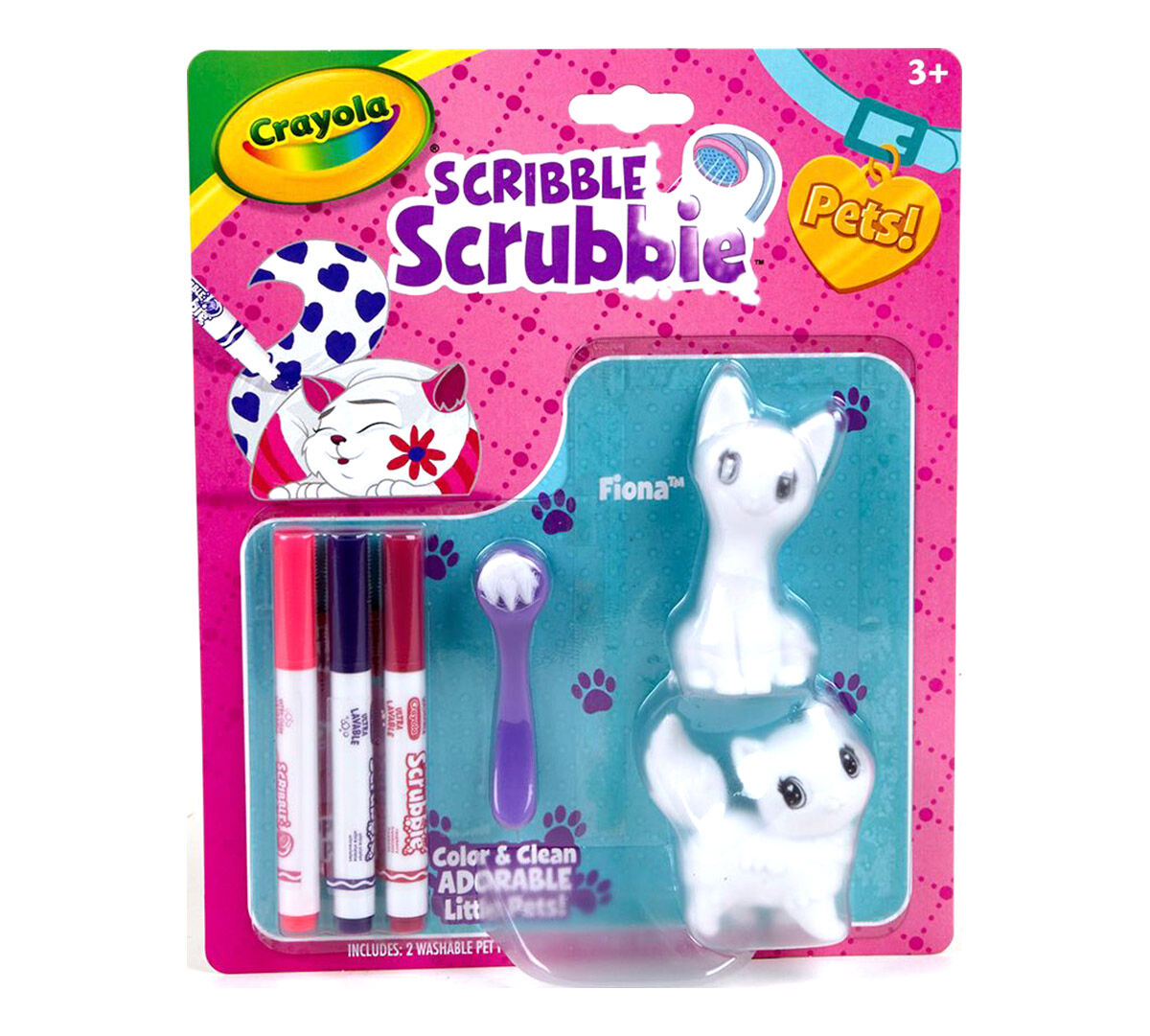 Crayola Scribble Scrubbie Pets; 2 Pack of Cats Fiona and Missy