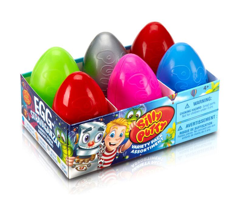 Silly Putty Eggs-Travaganza, 6 Count Assortment Pack