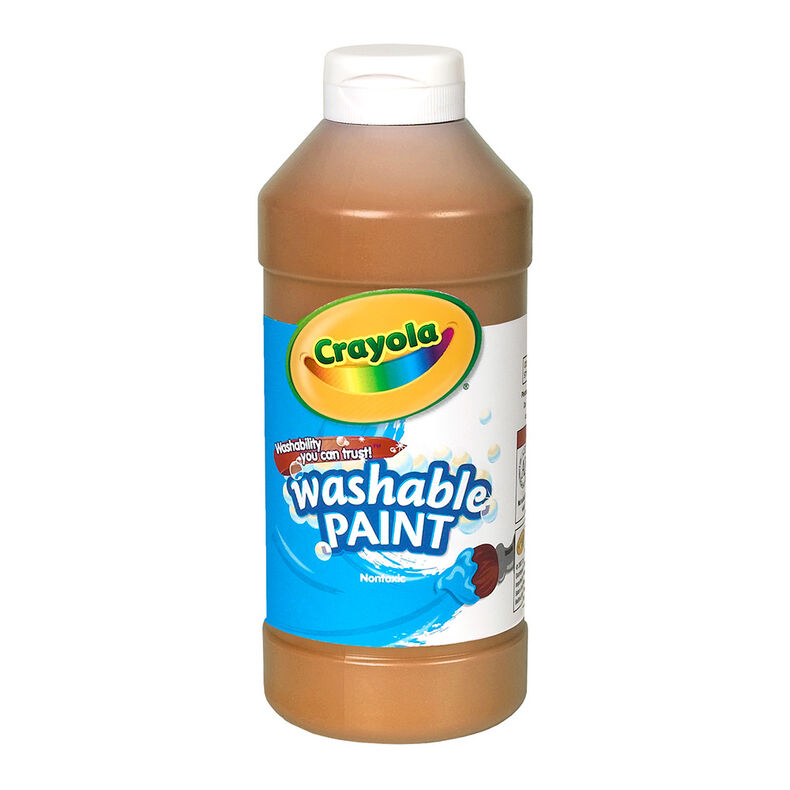 Washable Paint, Brown, 16 oz Bottle Washable Paint, Brown, 16 oz Bottle