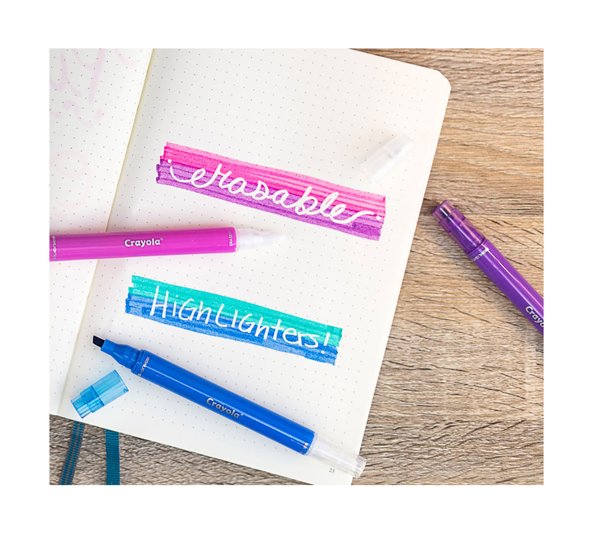 Crayola Take Note! Erasable Highlighter Markers, 6 Count, Great for