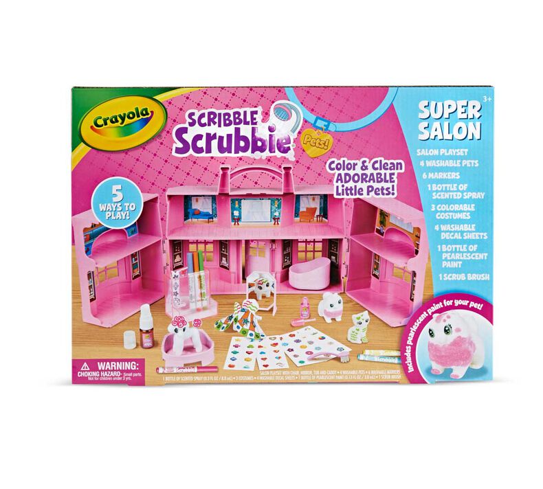 Crayola Scribble Scrubbies Pets Super Beauty Salon Playset 3y+