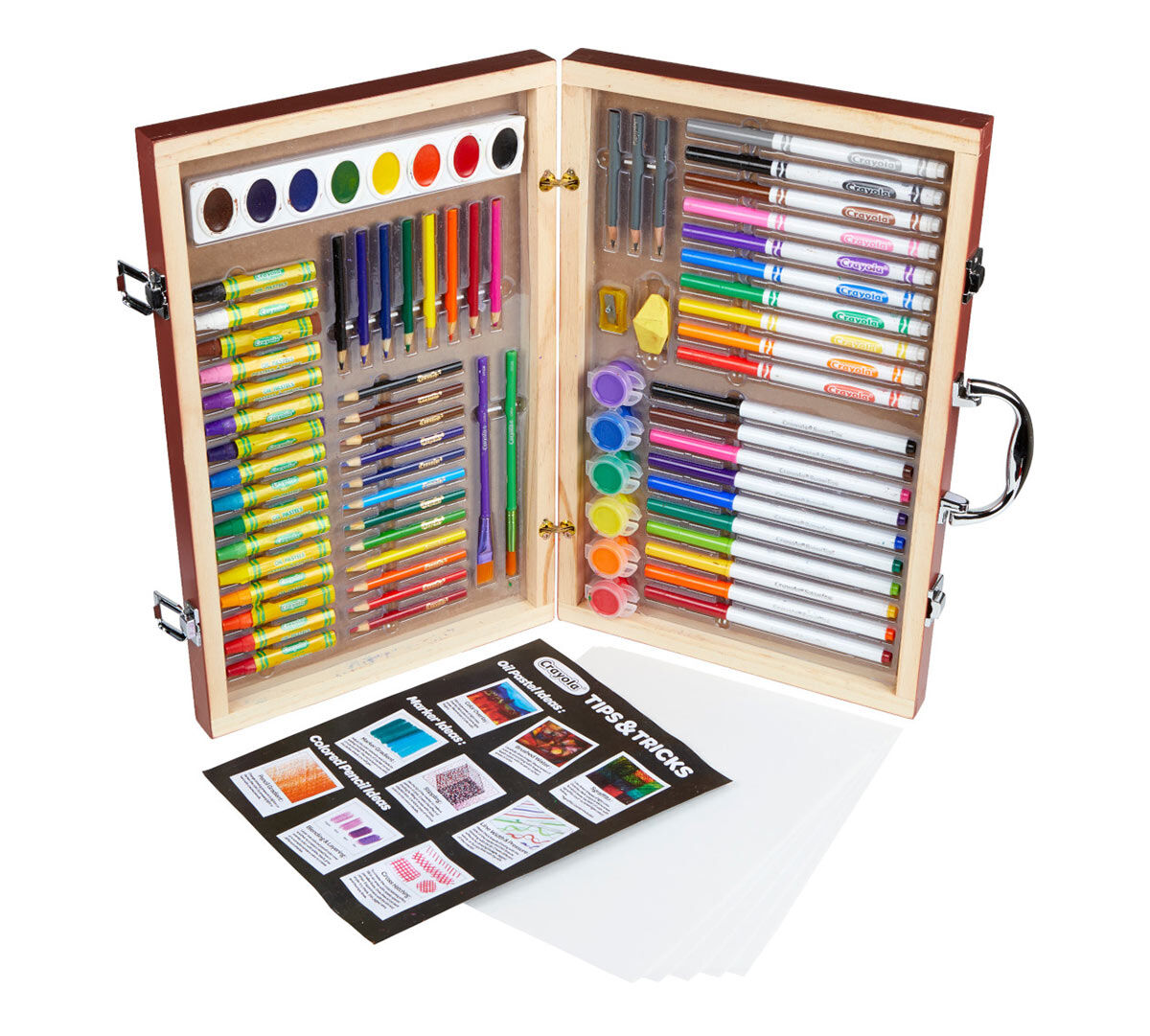 11 9 8 Gift for Kids Crayola Wooden Art Set Over 75 Pieces 10 