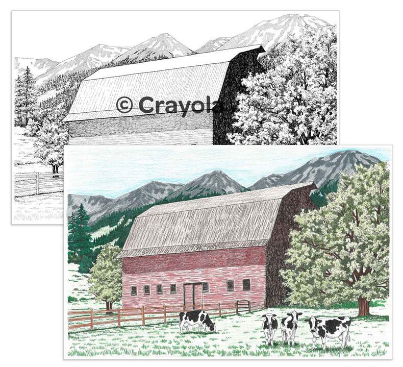 Color Escapes Adult Coloring Kit, Americana