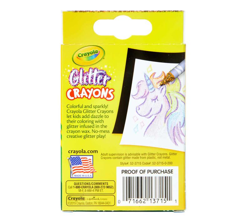 Glitter Crayons, 24 Count