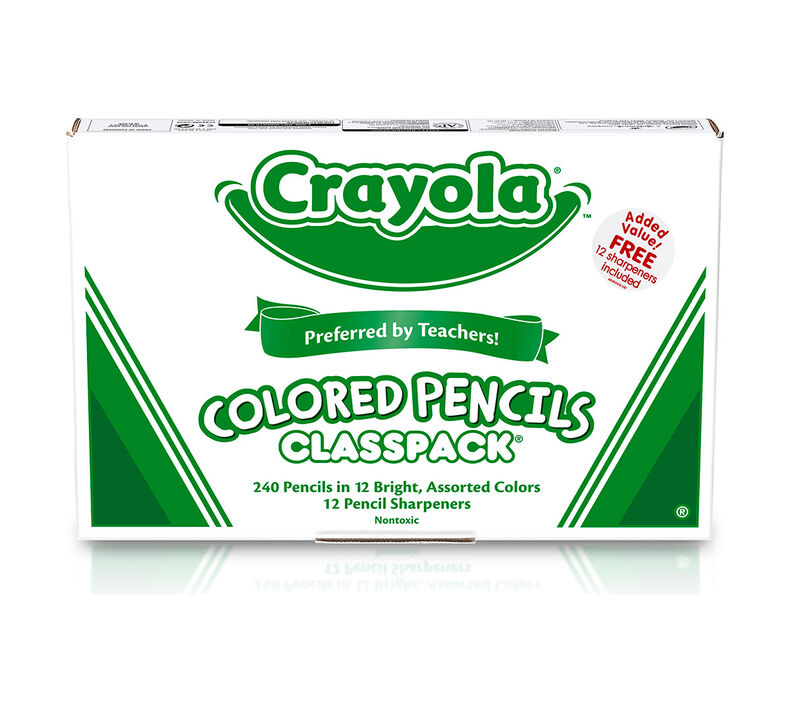 Colored Pencils Classpack, 240 Count, 12 Colors