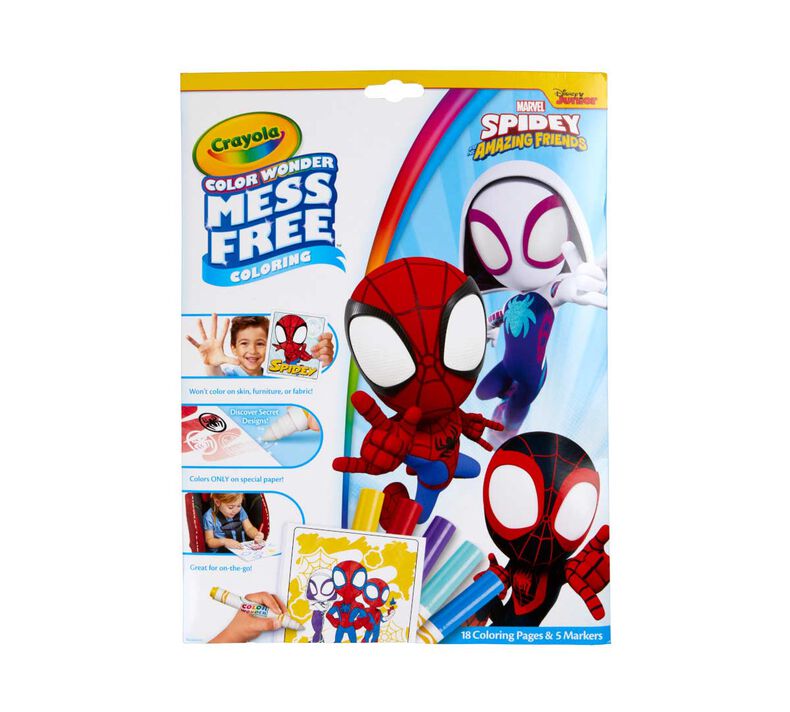 Color Wonder Mess Free Spidey and Friends Coloring Pages and Markers