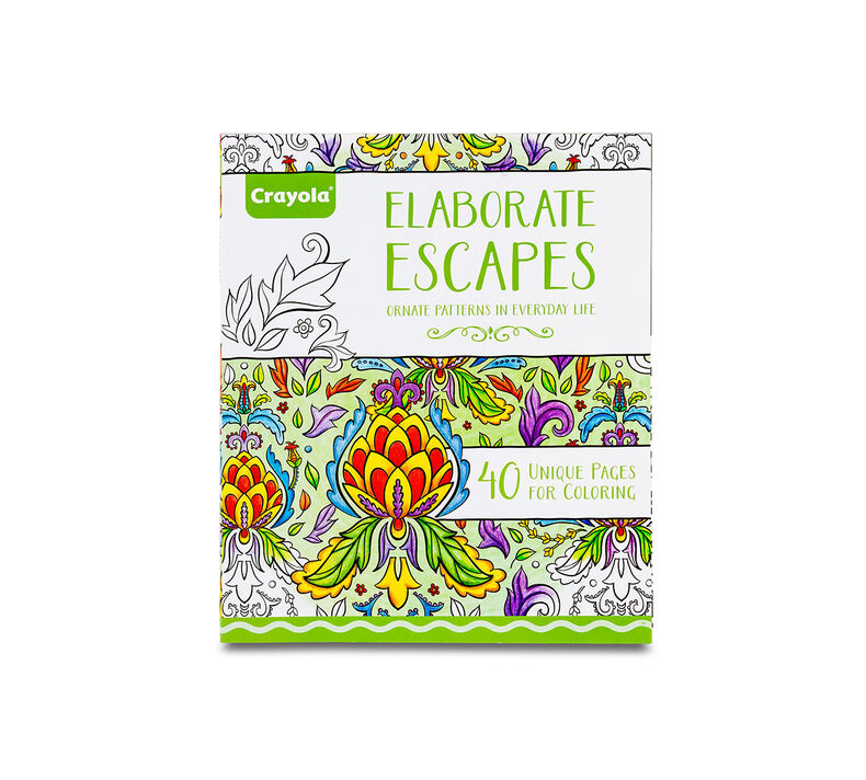 Download Crayola Elaborate Escapes Adult Coloring Art Activity 40 Pages Perforated Pages Easy Framing Crayola