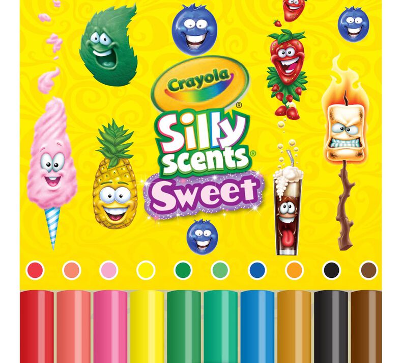 Silly Scents Fine Line Markers, Sweet Scents, 10 Count