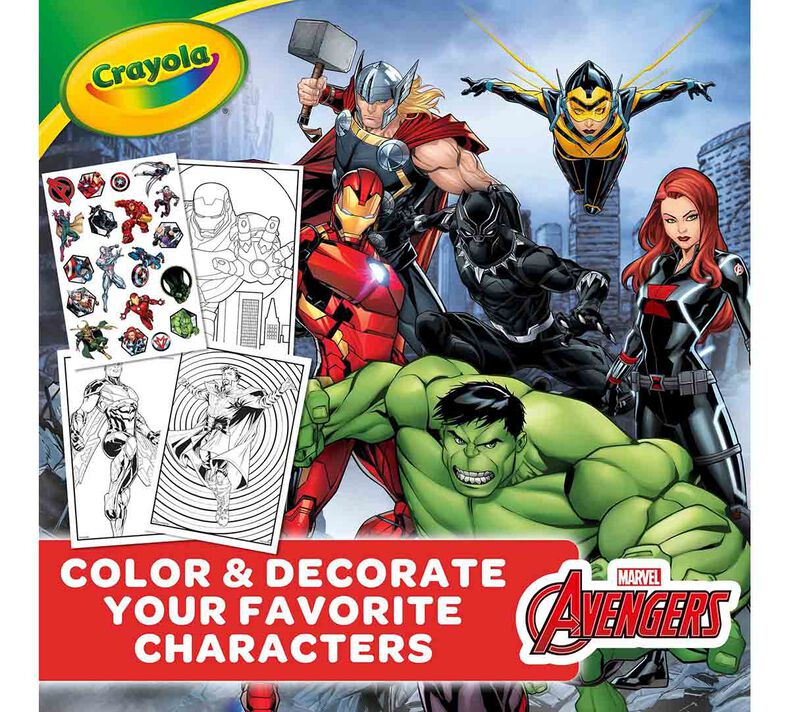 Crayola Marvel Avengers Travel Pack - 6 Washable Crayons, 40 Activity  Sheets