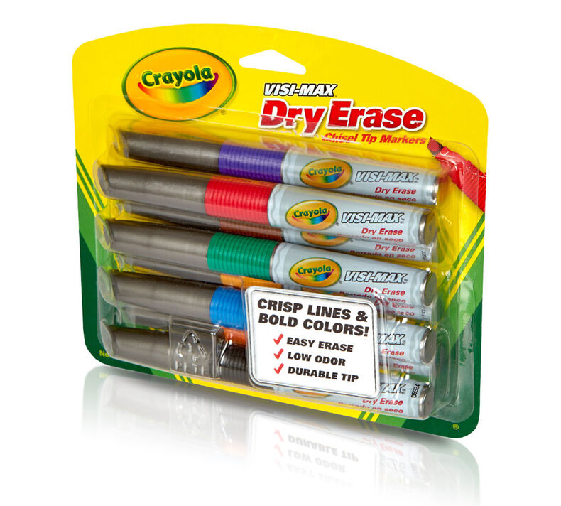 Visi-Max Dry-Erase Markers, Broad Line, 8 Count