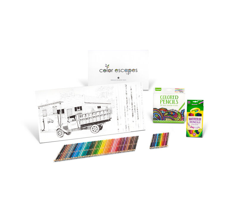 Color Escapes Adult Coloring Kit, Americana