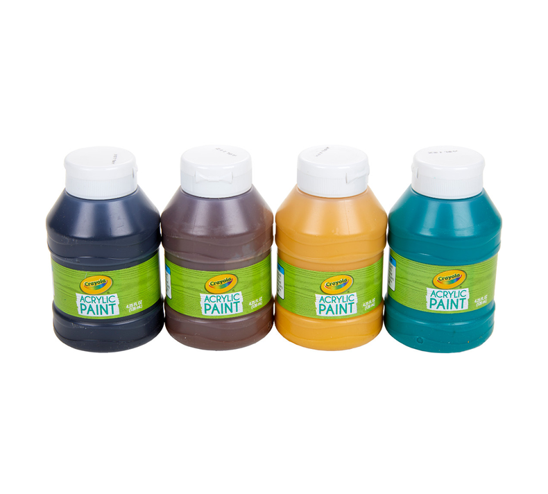 Multi-Surface Acrylic Paint, Earth Colors, 4 Count