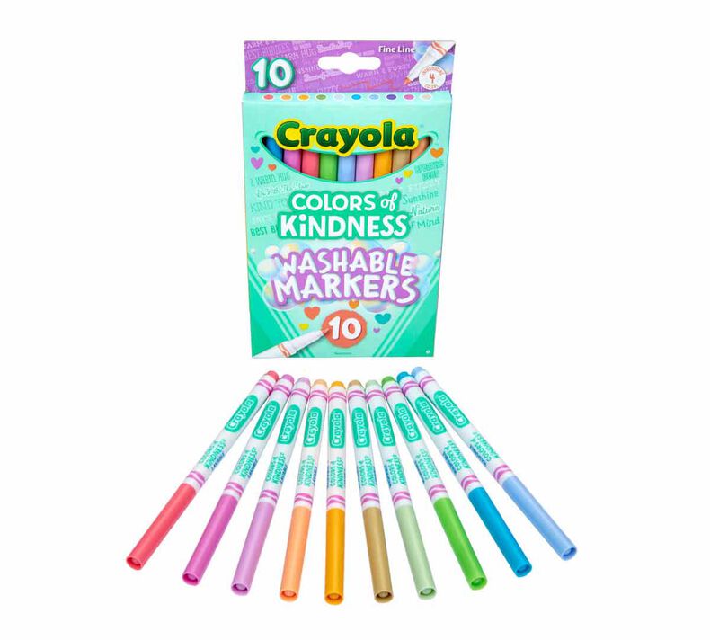 Colors of Kindness, Fine Line Markers, 10 Count