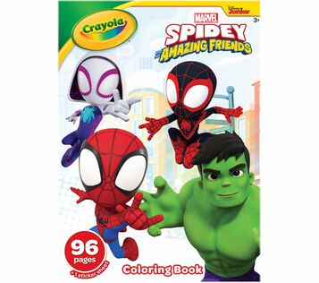 Spidey & his amazing friends coloring book & sticker sheet, 96 pages, front view