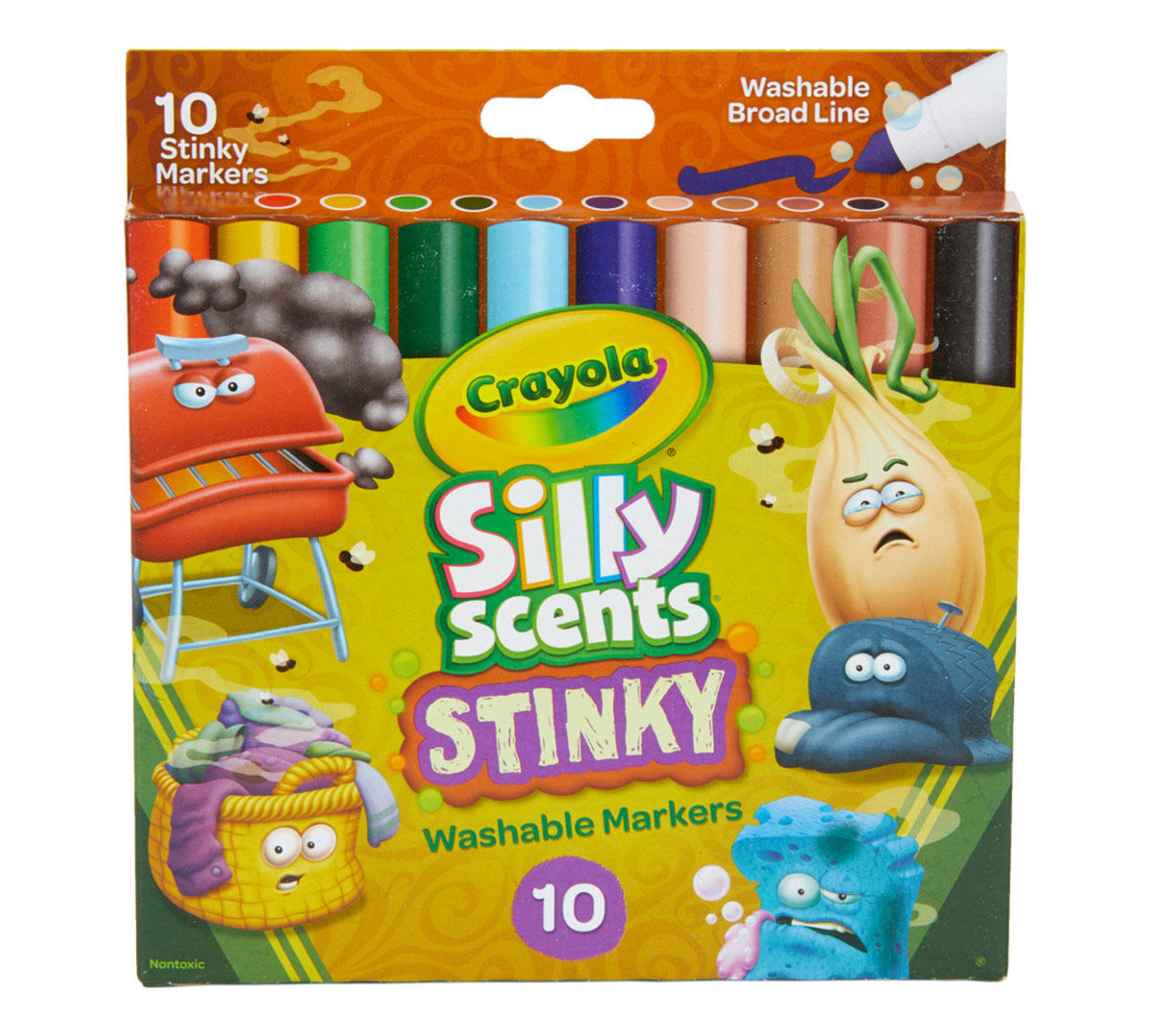 Crayola Silly Scents Stinky Scented Markers, 10 Count, Washable Markers