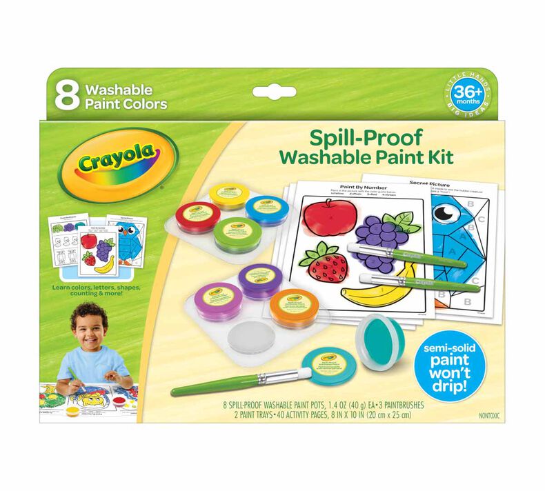 Spill Proof Washable Paint Set, 8 Count