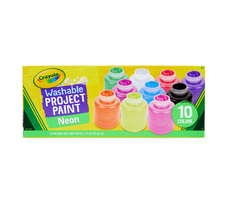 Neon Paints, 10 Count Kids Washable Paints, Crayola.com